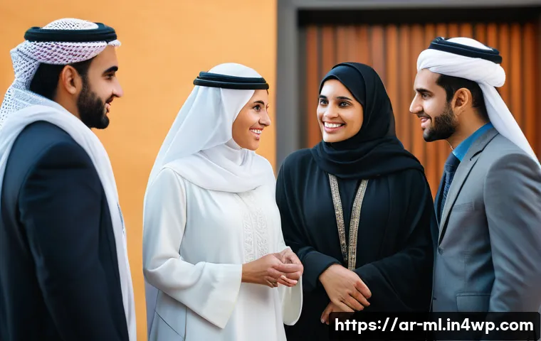 언어적 편향의 심리적 원인 - A diverse group of Arabic-speaking adults from various Middle Eastern cultural backgrounds engaging ...