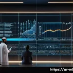 Home 21 언어적 편향 조정의 기초 - A sophisticated, modern AI research lab scene with diverse Arab data scientists and linguists collab...